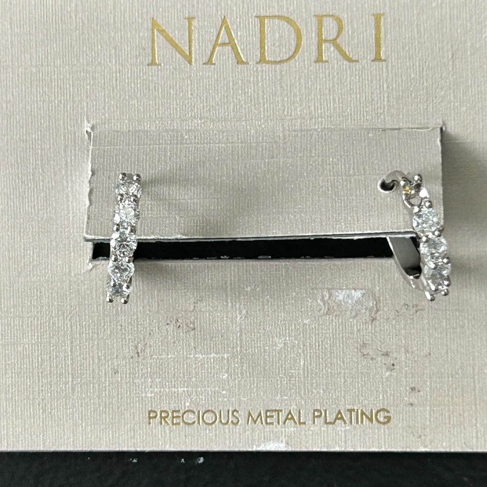 Nadri NWzoT CZ huggie hoops